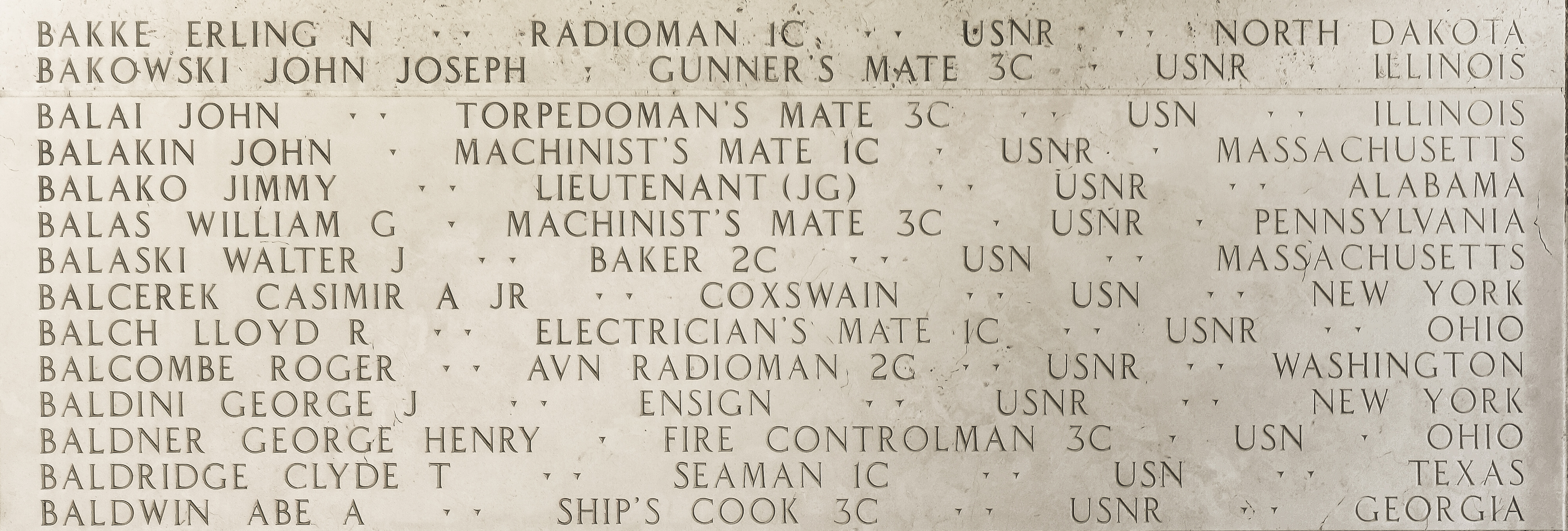 Abe A. Baldwin, Ship's Cook Third Class